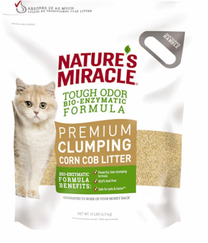 Nature's Miracle Premium Corn Cob litter for cats